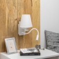 Brilagi - LED Aplique flexible NUBILA 1xE27/25W/230V + LED/3W blanco