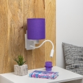Brilagi - LED Aplique flexible NUBILA 1xE27/25W/230V + LED/3W blanco/morado