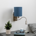 Brilagi - LED Aplique flexible NUBILA 1xE27/25W/230V + LED/3W cromo mate/azul oscuro