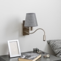 Brilagi - LED Aplique flexible NUBILA 1xE27/25W/230V + LED/3W cromo mate/gris