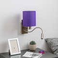 Brilagi - LED Aplique flexible NUBILA 1xE27/25W/230V + LED/3W cromo mate/morado