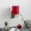Brilagi - LED Aplique flexible NUBILA 1xE27/25W/230V + LED/3W cromo mate/rojo pompeyano