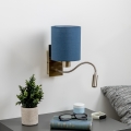Brilagi - LED Aplique flexible NUBILA 1xE27/25W/230V+ LED/3W latón/azul oscuro