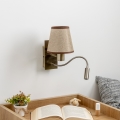 Brilagi - LED Aplique flexible NUBILA 1xE27/25W/230V + LED/3W latón/marrón
