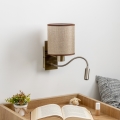 Brilagi - LED Aplique flexible NUBILA 1xE27/25W/230V + LED/3W latón/marrón