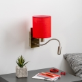 Brilagi - LED Aplique flexible NUBILA 1xE27/25W/230V + LED/3W latón/rojo