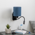 Brilagi - LED Aplique flexible NUBILA 1xE27/25W/230V + LED/3W negro/azul oscuro