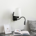 Brilagi - LED Aplique flexible NUBILA 1xE27/25W/230V + LED/3W negro/blanco