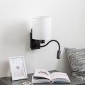 Brilagi - LED Aplique flexible NUBILA 1xE27/25W/230V + LED/3W negro/blanco