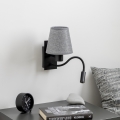 Brilagi - LED Aplique flexible NUBILA 1xE27/25W/230V + LED/3W negro/gris