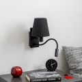 Brilagi - LED Aplique flexible NUBILA 1xE27/25W/230V + LED/3W negro