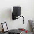 Brilagi - LED Aplique flexible NUBILA 1xE27/25W/230V + LED/3W negro