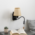 Brilagi - LED Aplique flexible NUBILA 1xE27/25W/230V + LED/3W negro/marrón claro