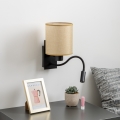 Brilagi - LED Aplique flexible NUBILA 1xE27/25W/230V + LED/3W negro/marrón claro
