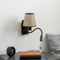 Brilagi - LED Aplique flexible NUBILA 1xE27/25W/230V + LED/3W negro/marrón