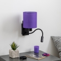 Brilagi - LED Aplique flexible NUBILA 1xE27/25W/230V + LED/3W negro/morada
