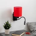 Brilagi - LED Aplique flexible NUBILA 1xE27/25W/230V + LED/3W negro/rojo