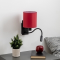 Brilagi - LED Aplique flexible NUBILA 1xE27/25W/230V + LED/3W negro/rojo pompeyano