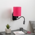 Brilagi - LED Aplique flexible NUBILA 1xE27/25W/230V + LED/3W negro/rosa