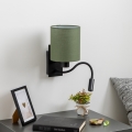Brilagi - LED Aplique flexible NUBILA 1xE27/25W/230V + LED/3W negro/verde