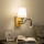 Brilagi - LED Aplique flexible NUBILA WOOD 1xE27/25W/230V + LED/3W roble/color crema