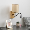 Brilagi - LED Aplique flexible NUBILA WOOD 1xE27/25W/230V + LED/3W roble/marrón claro