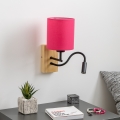 Brilagi - LED Aplique flexible NUBILA WOOD 1xE27/25W/230V + LED/3W roble/rosa