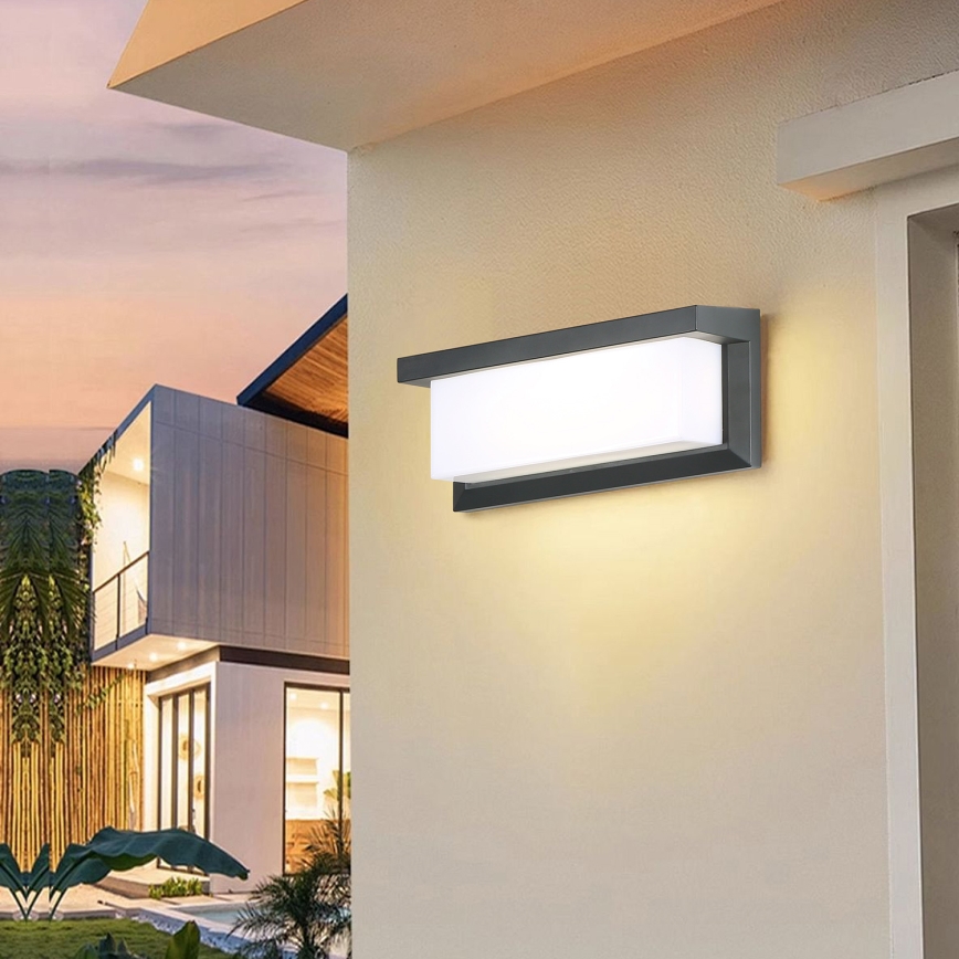 Brilagi - LED Aplique para exterior con sensor BRICKY LED/12W/230V antracita IP54