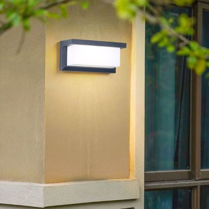 Brilagi - LED Aplique para exterior con sensor BRICKY LED/12W/230V antracita IP54
