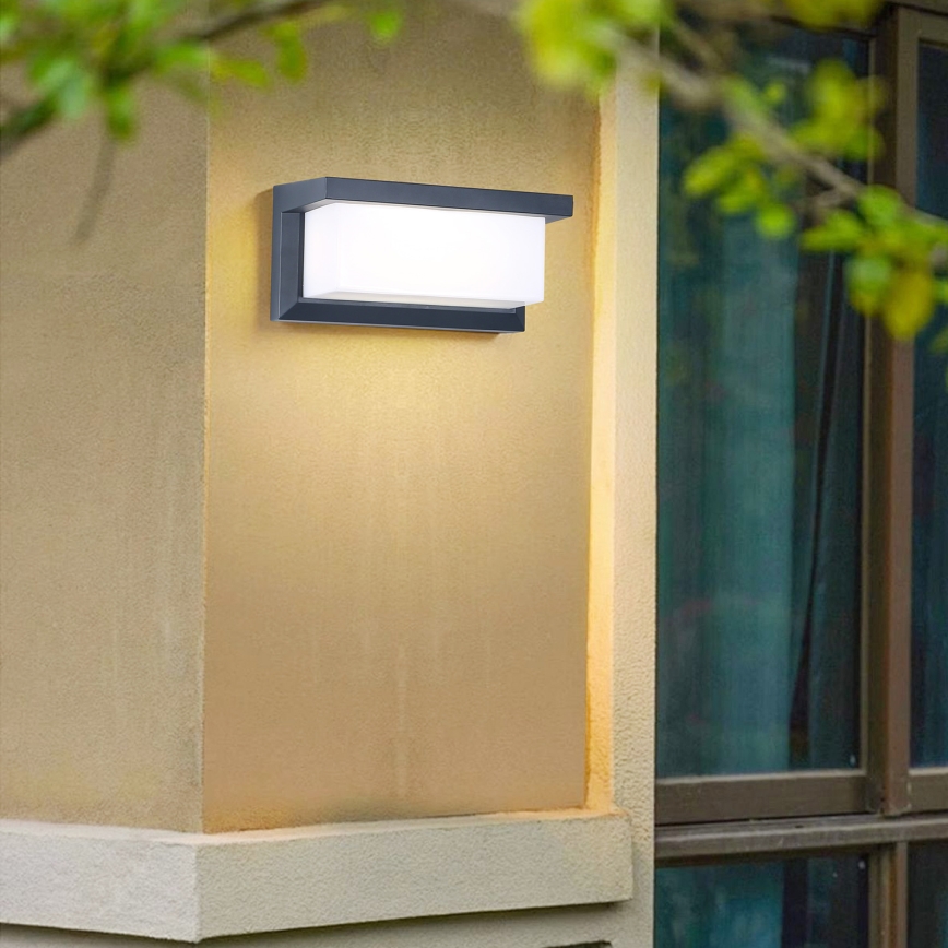 Brilagi - LED Aplique para exterior con sensor BRICKY LED/12W/230V antracita IP54
