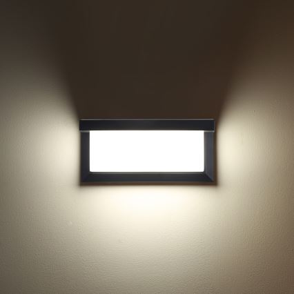 Brilagi - LED Aplique para exterior con sensor BRICKY LED/12W/230V antracita IP54