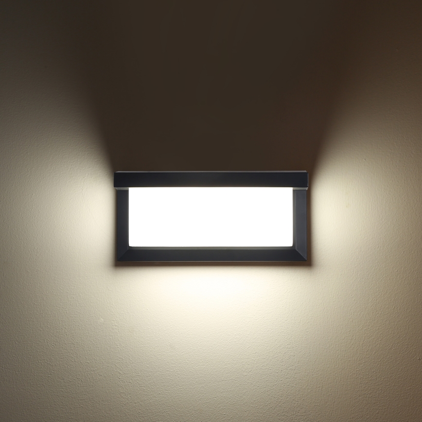 Brilagi - LED Aplique para exterior con sensor BRICKY LED/12W/230V antracita IP54