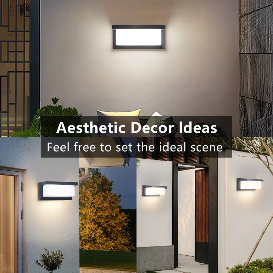 Brilagi - LED Aplique para exterior con sensor BRICKY LED/12W/230V antracita IP54