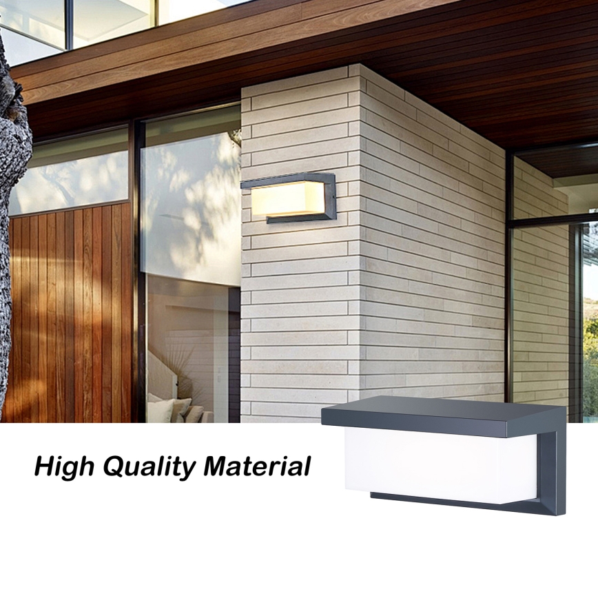 Brilagi - LED Aplique para exterior con sensor BRICKY LED/12W/230V antracita IP54