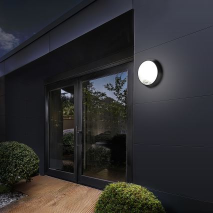 Brilagi - LED Aplique para exterior con sensor 2en1 BULKHEAD LED/20W/230V IP65