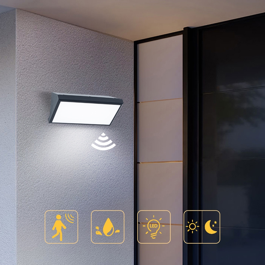 Brilagi - LED Aplique para exterior con sensor TRIANGLE LED/20W/230V IP65