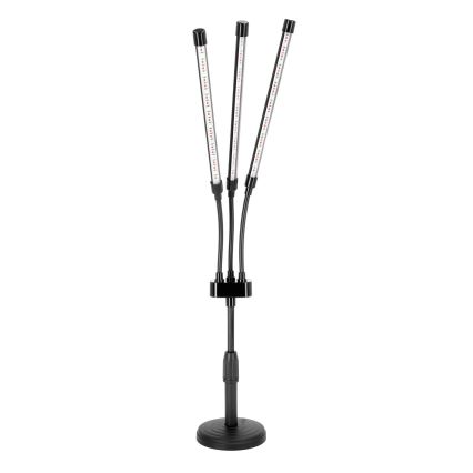 Brilagi - Lámpara de mesa flexible LED regulable para el cultivo de plantas VITABLOOM 3xLED/10W/230V negro