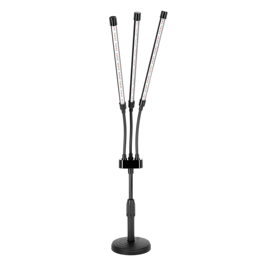 Brilagi - Lámpara de mesa flexible LED regulable para el cultivo de plantas VITABLOOM 3xLED/10W/230V negro