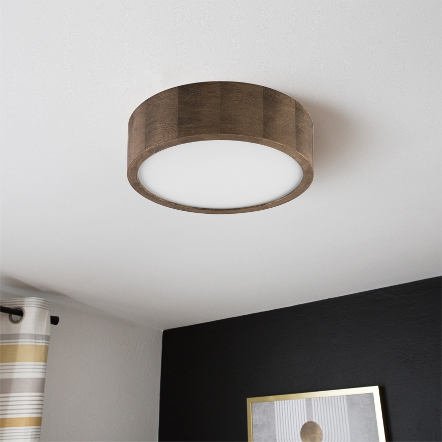 Brilagi - LED Plafón CARVALHO 1xE27/60W/230V roble diá. 27 cm