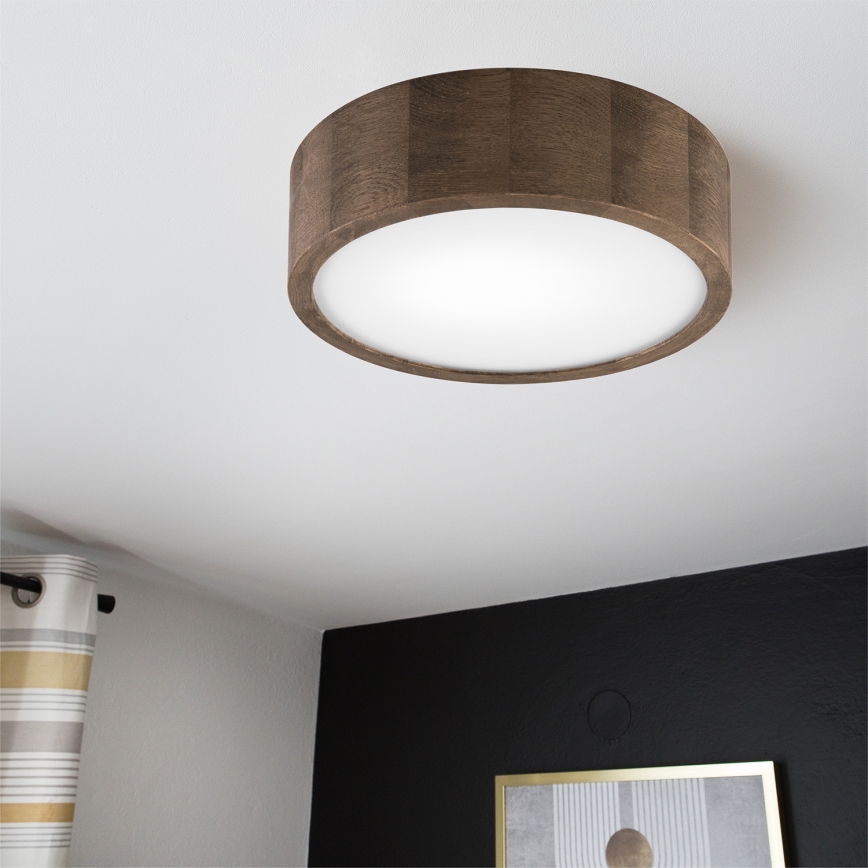 Brilagi - LED Plafón CARVALHO 1xE27/60W/230V roble diá. 27 cm