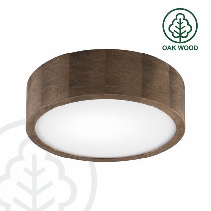 Brilagi - LED Plafón CARVALHO 1xE27/60W/230V roble diá. 27 cm