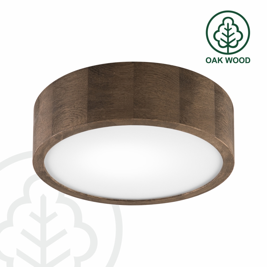 Brilagi - LED Plafón CARVALHO 1xE27/60W/230V roble diá. 27 cm