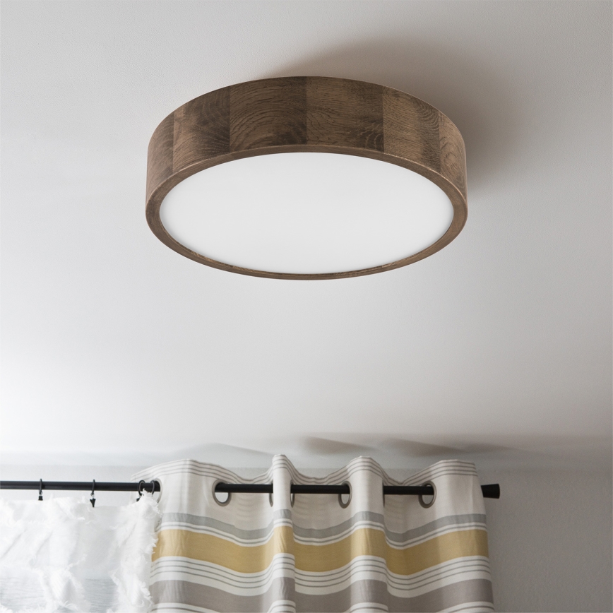 Brilagi - LED Plafón CARVALHO 2xE27/60W/230V roble diá. 37 cm
