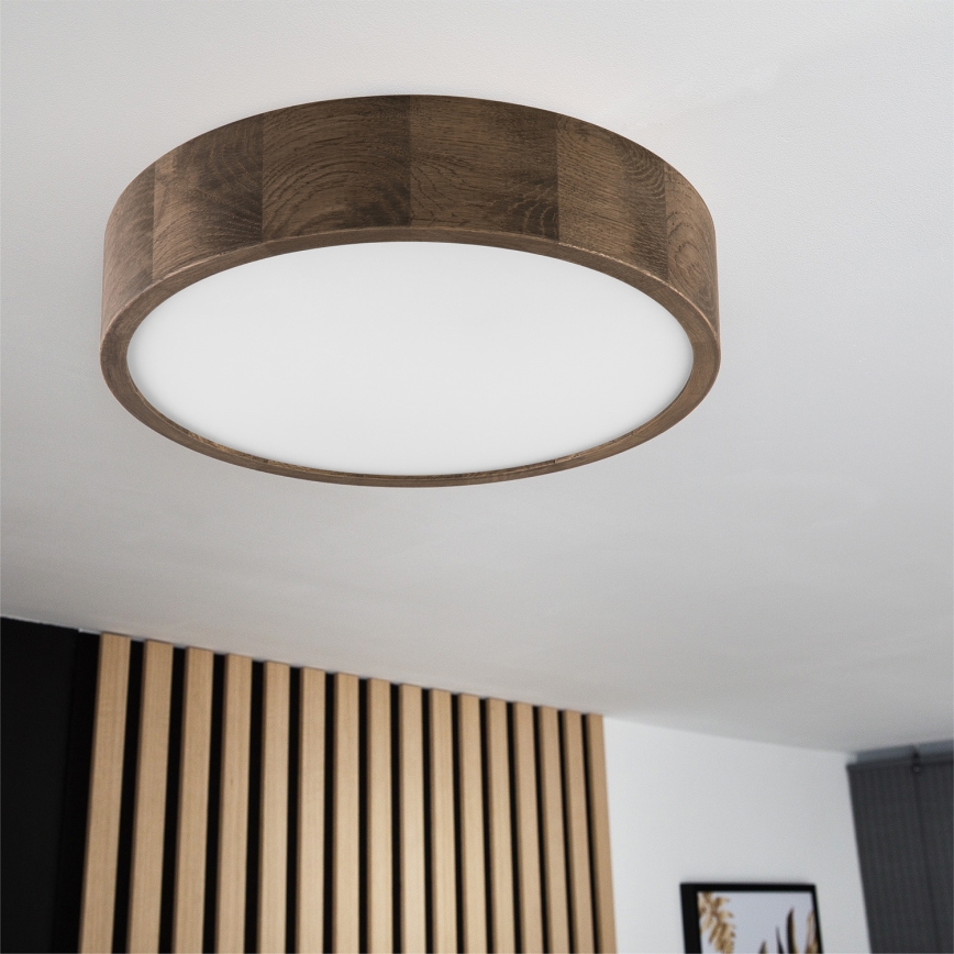 Brilagi - LED Plafón CARVALHO 2xE27/60W/230V roble diá. 37 cm