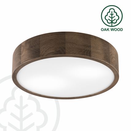Brilagi - LED Plafón CARVALHO 2xE27/60W/230V roble diá. 37 cm