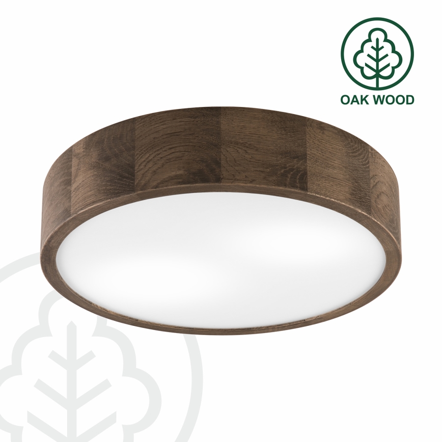 Brilagi - LED Plafón CARVALHO 2xE27/60W/230V roble diá. 37 cm