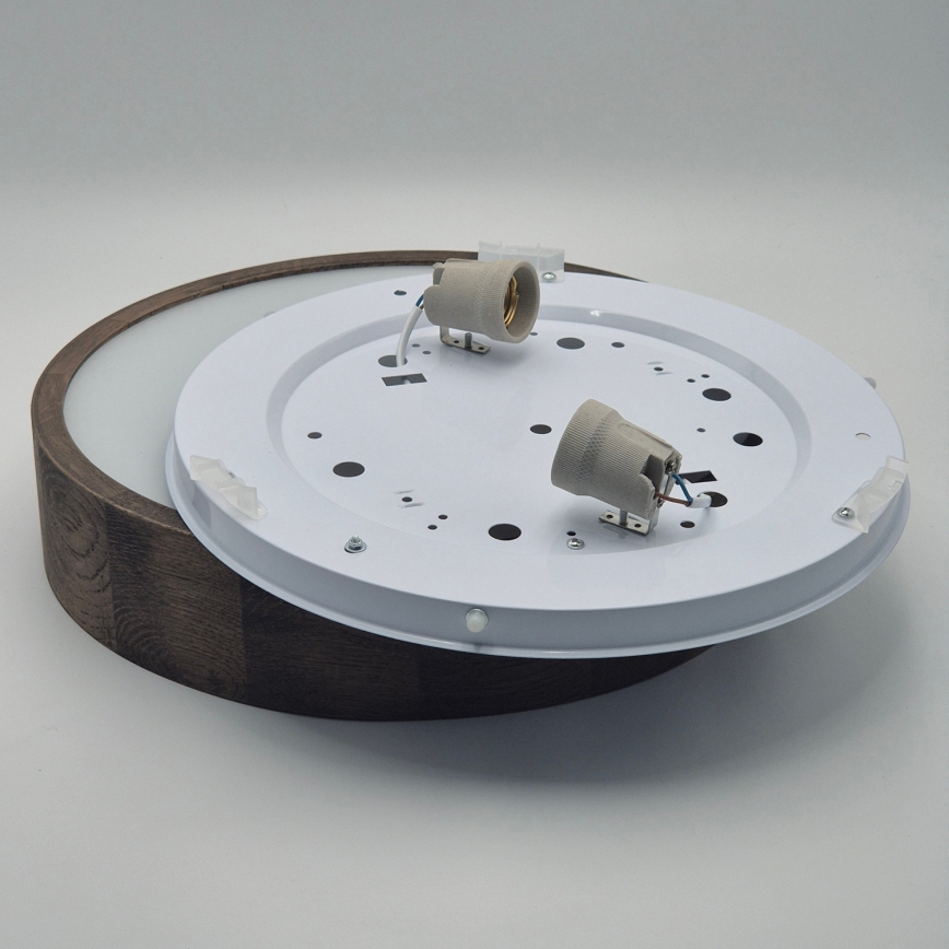 Brilagi - LED Plafón CARVALHO 2xE27/60W/230V roble diá. 37 cm