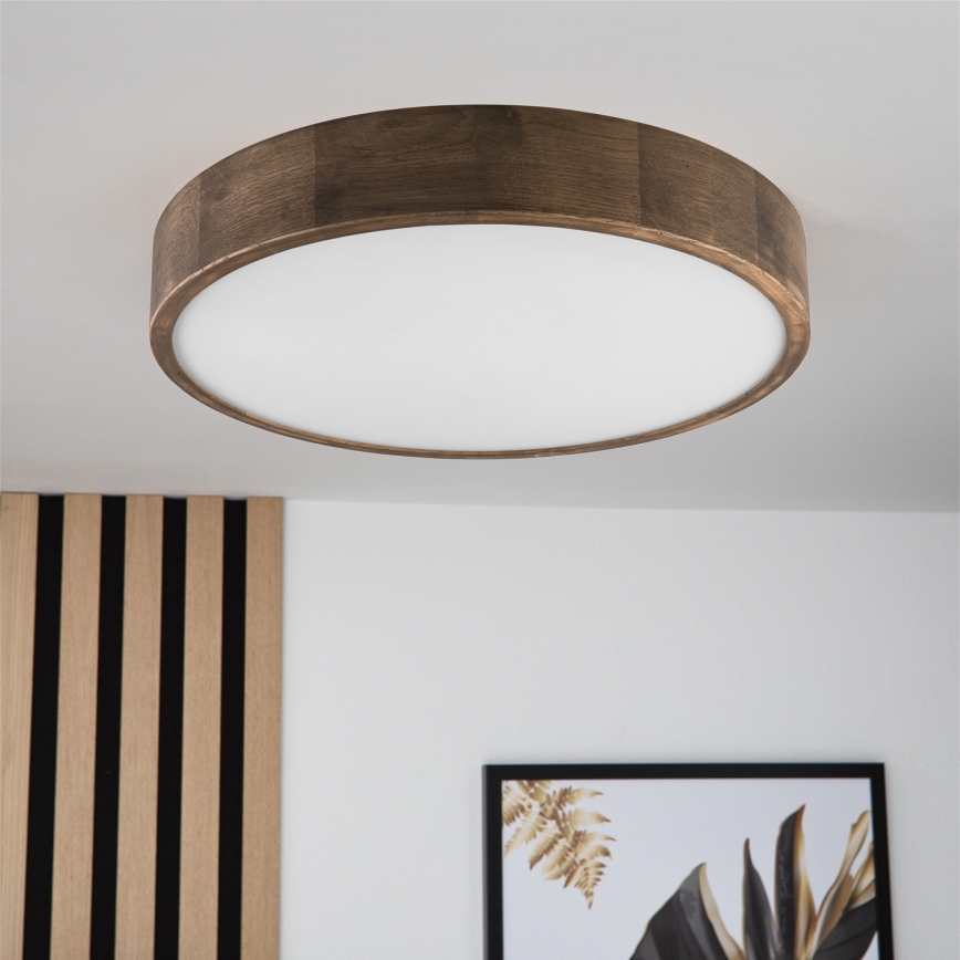 Brilagi - LED Plafón CARVALHO 3xE27/60W/230V roble diá. 47 cm