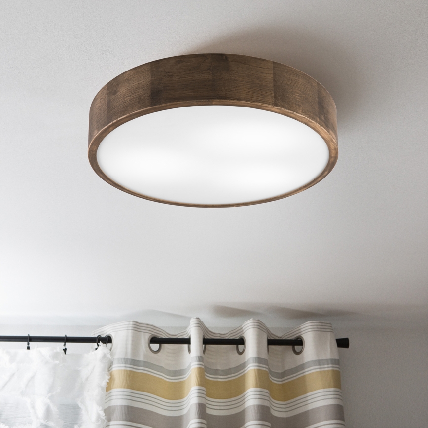 Brilagi - LED Plafón CARVALHO 3xE27/60W/230V roble diá. 47 cm