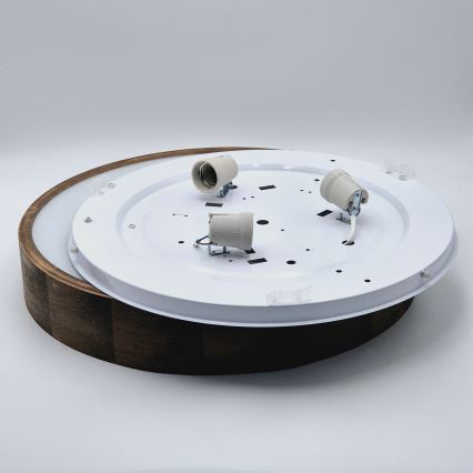 Brilagi - LED Plafón CARVALHO 3xE27/60W/230V roble diá. 47 cm